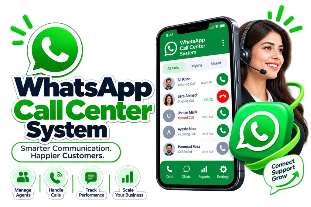 WhatsApp PBX dashboard — IVR call routing view